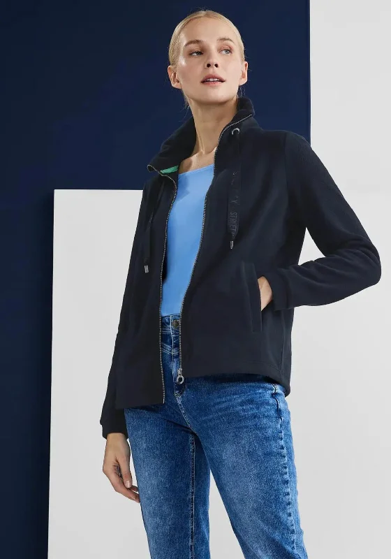 Find the Best Deals Here!Street One Full Zip Fleece Jacket, Deep Blue