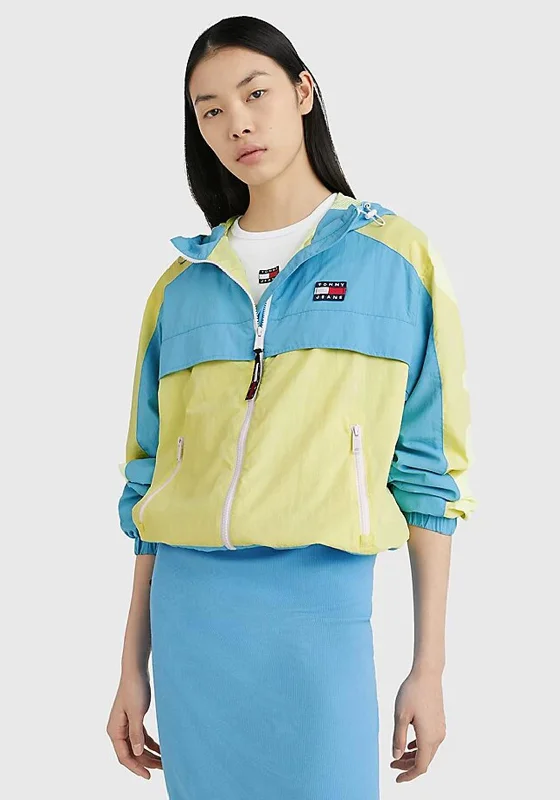 Hottest Discounts of the Year!Tommy Jeans Womens Colour Block Chicago Jacket, Skysail Hottest Discounts of the Year!Tommy Jeans Womens Colour Block Chicago Jacket, Skysail