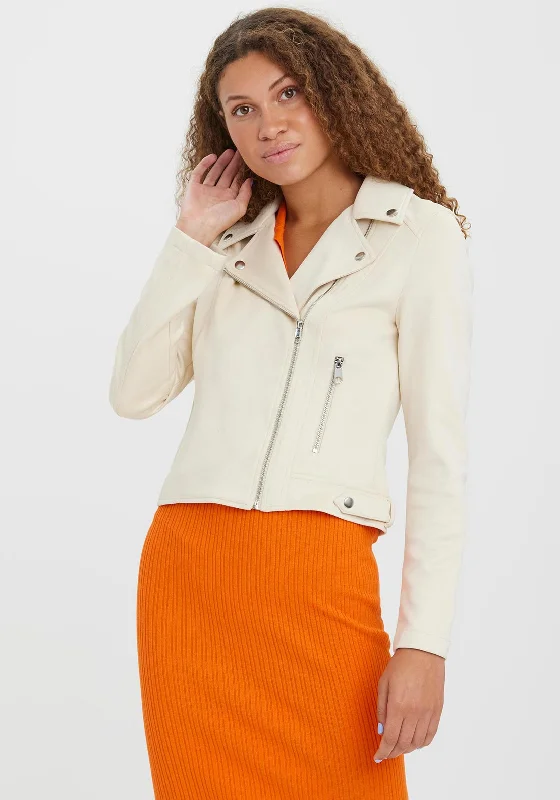 The Best Offers Are Here!Vero Moda Jose Faux Suede Biker Jacket, Birch
