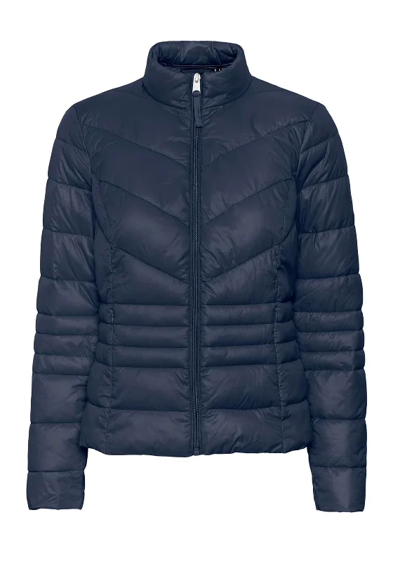 Shop Now and Save!Vero Moda Short Quilted Zip Jacket, Navy Blazer