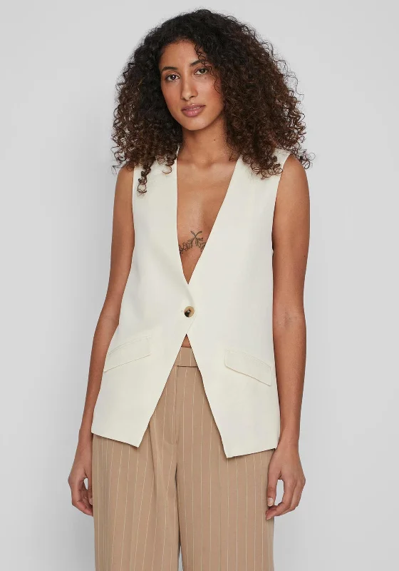 Save Like Never Before!Vila Lysa Slit Back Waistcoat, Birch