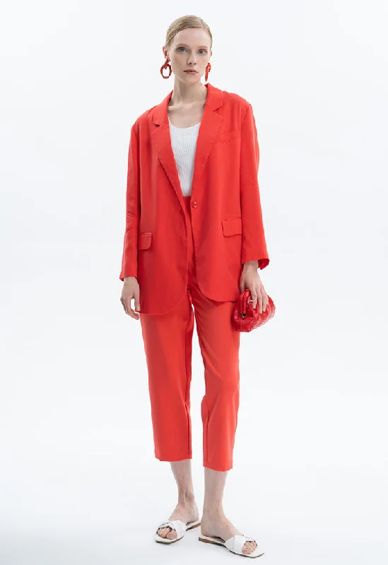 Shop More, Spend Less!Solid Notched Blazer With Long Sleeve