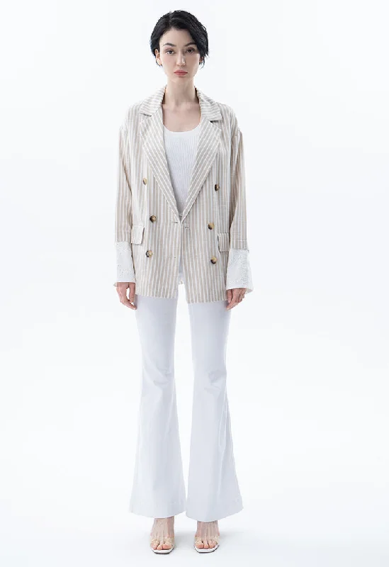 Special Offer – Act Fast!Stripe Double Breasted Blazer