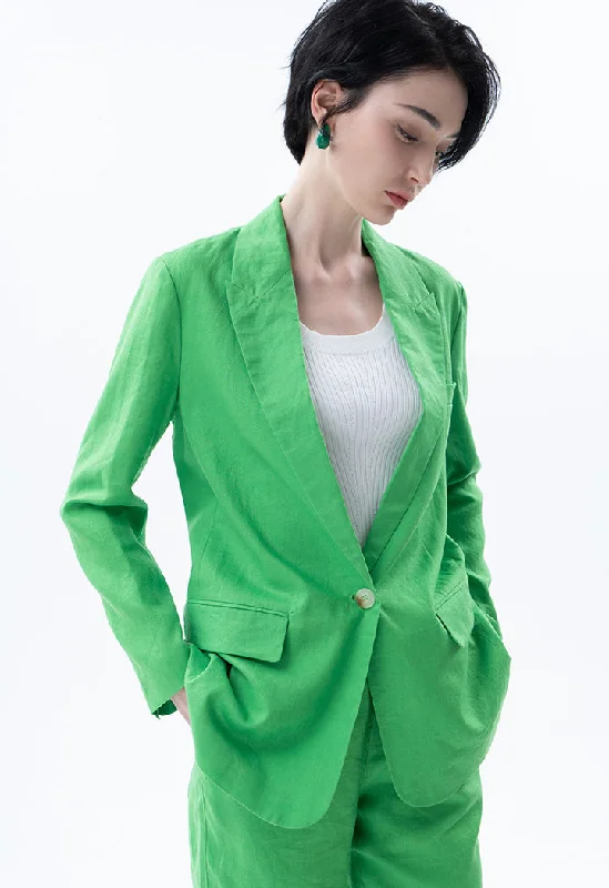 Save Money, Shop Happy!Classic Fit Solid Linen Blazer
