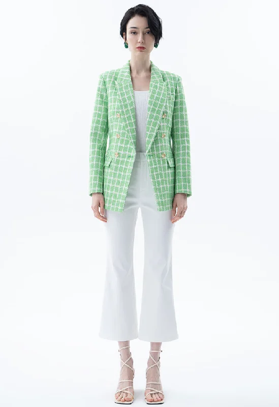 Time to Save Big!Notched Tweed Long Sleeve Blazer