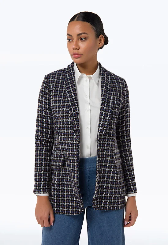 Shop Now and Save!Colorful Classic Knitted Blazer - Work Style