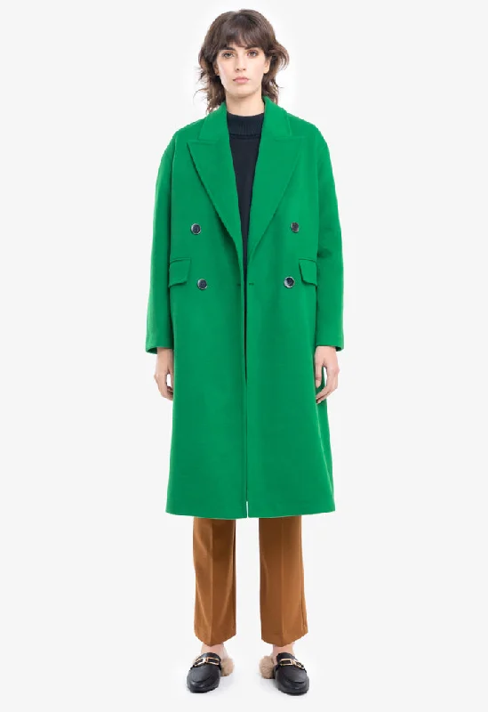 Hurry, Sale Ends Soon!Double Breasted Solid Midi Blazer