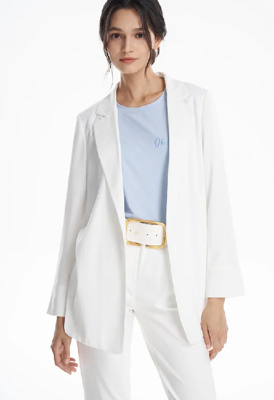 Shop Today, Save Tomorrow!Open Solid Single Breasted Blazer