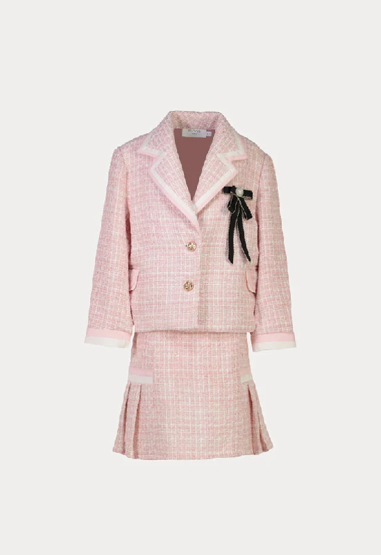 Don't Miss Out!Tweed Lurex Double Breasted Blazer And Skirt Sets