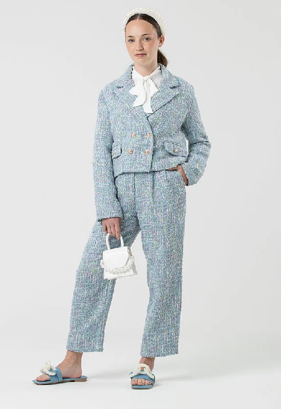 Find the Best Deals Here!Barroque Tweed Blazer And Trousers Set