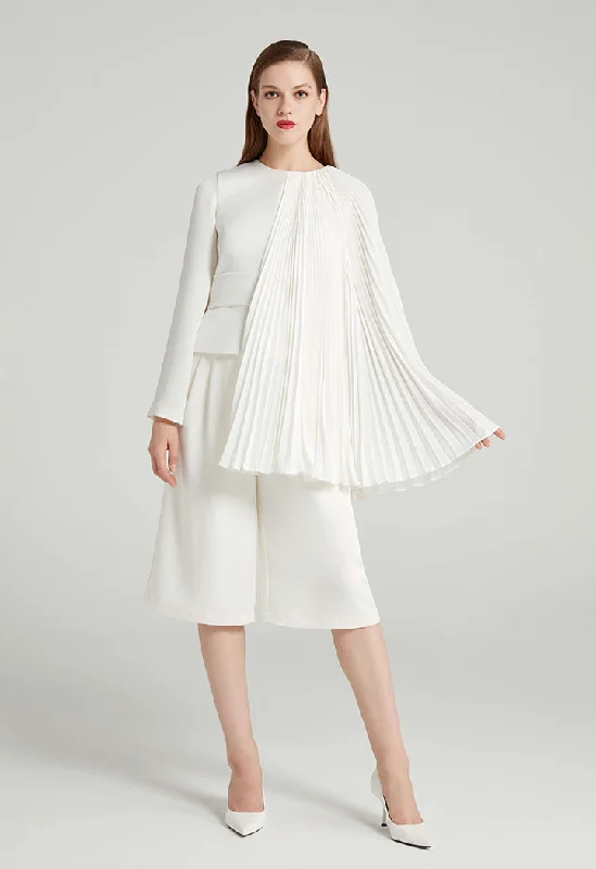 Shop Before It’s Gone!Solid Blazer With Pleated Details