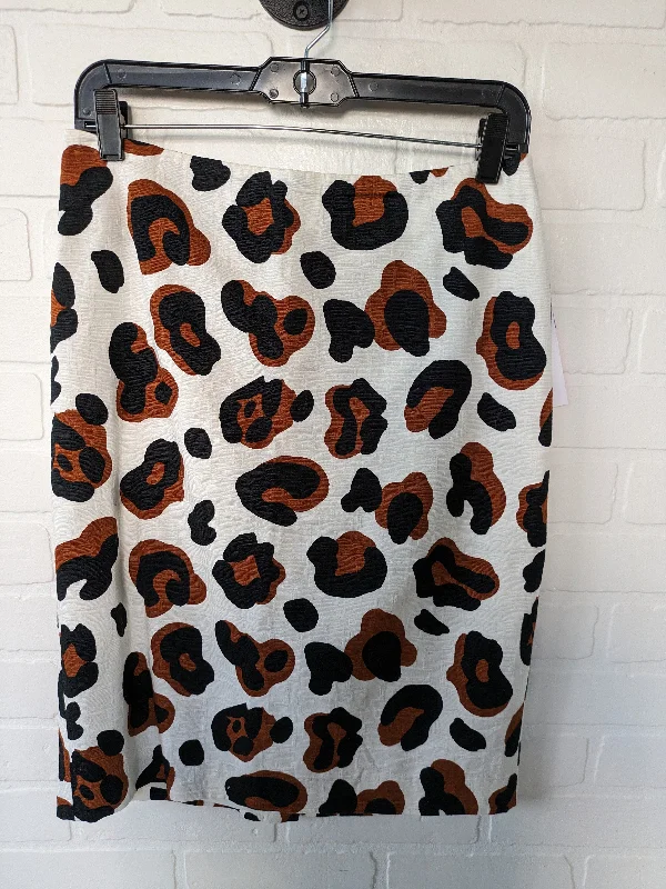 Limited Stock Available!Animal Print Skirt Midi Talbots, Size 4