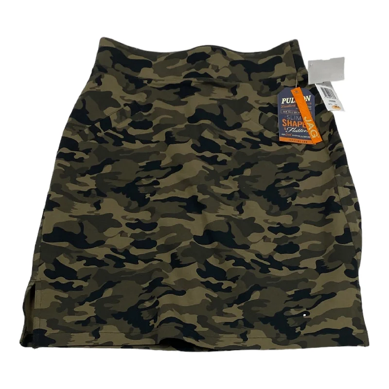 Huge Price Cuts Await!Camouflage Print Skirt Midi Jag, Size Xs