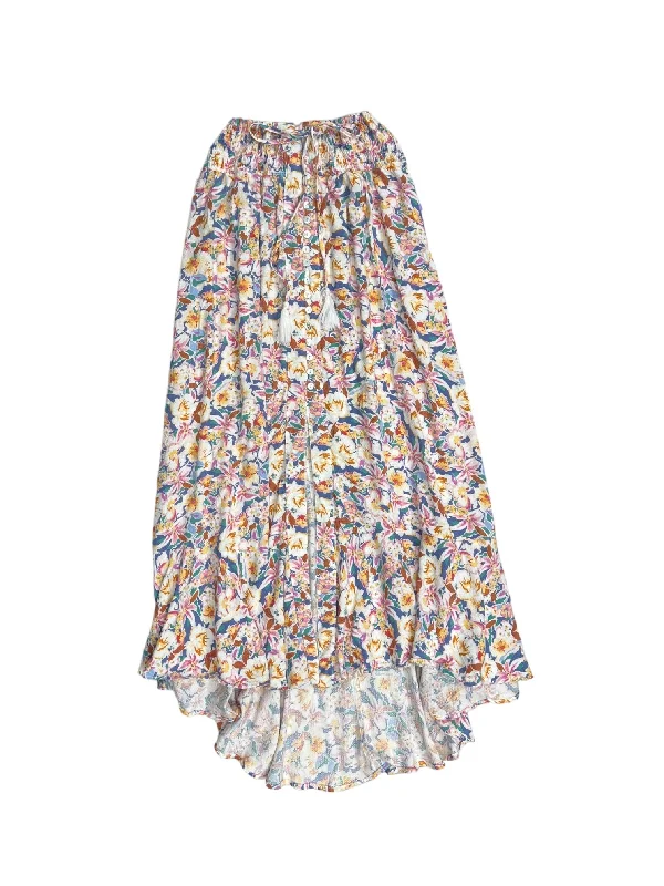 Get Ready to Save!Floral Print Skirt Maxi Cynthia Rowley, Size Xs