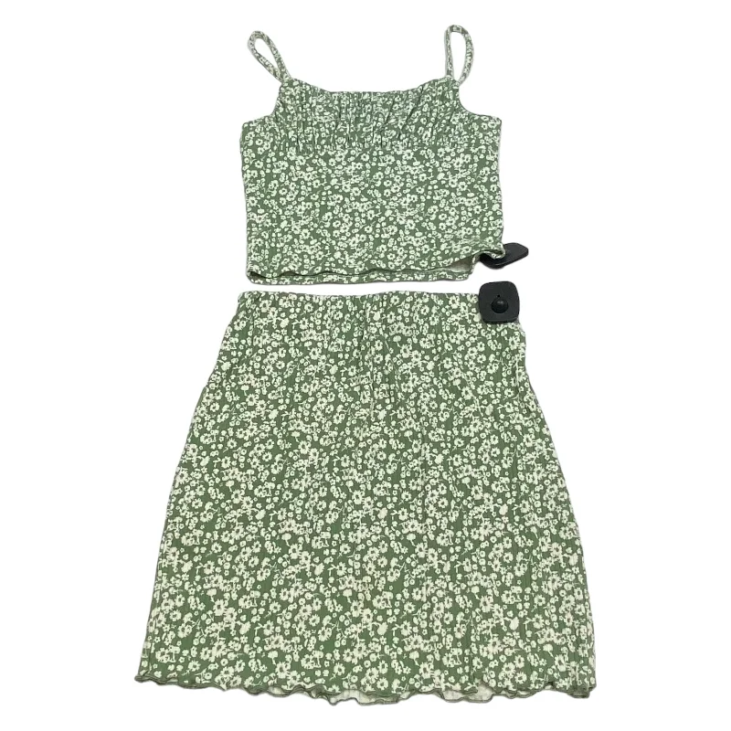 One Click Away from Big Savings!Green Skirt Set 2pc Live To Be Spoiled, Size S