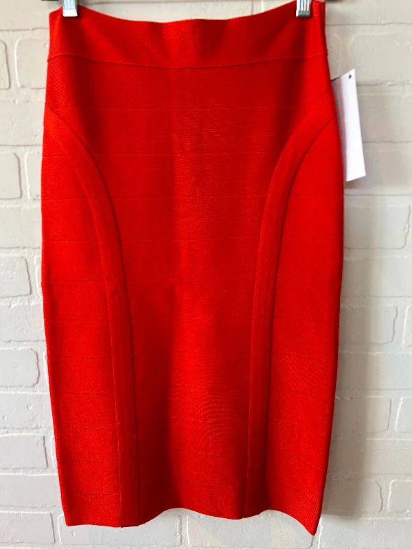 Save Money, Shop Happy!Orange Skirt Midi Bebe, Size 8