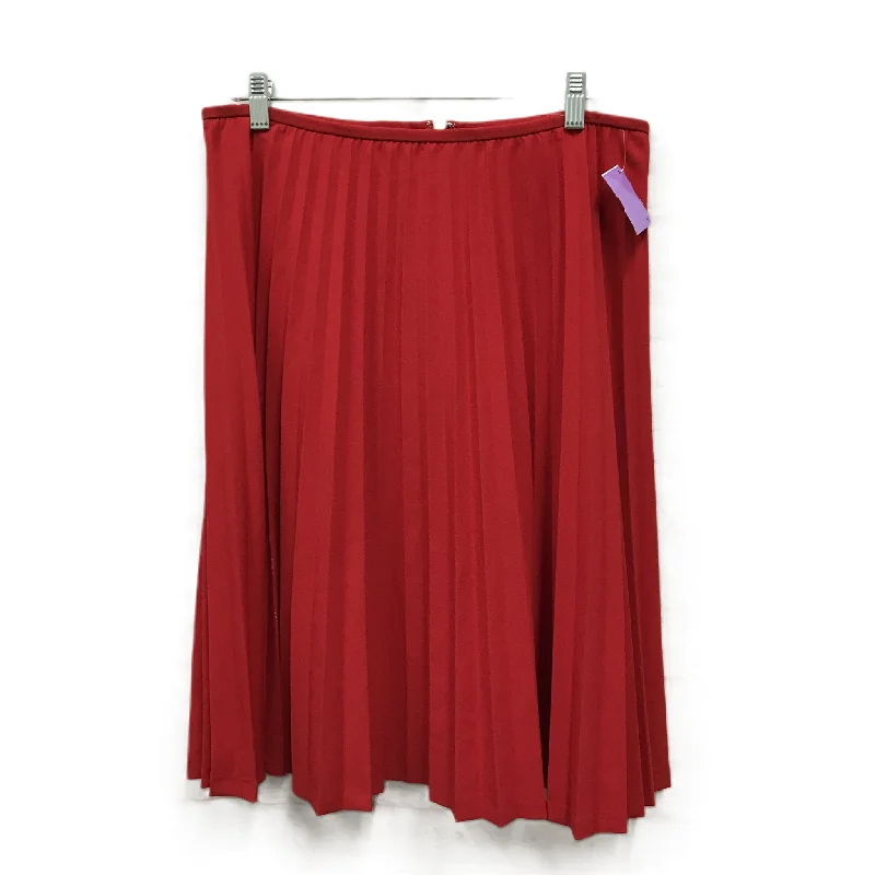 Your Best Deals Are Here!Red Skirt Midi By Calvin Klein, Size: 8