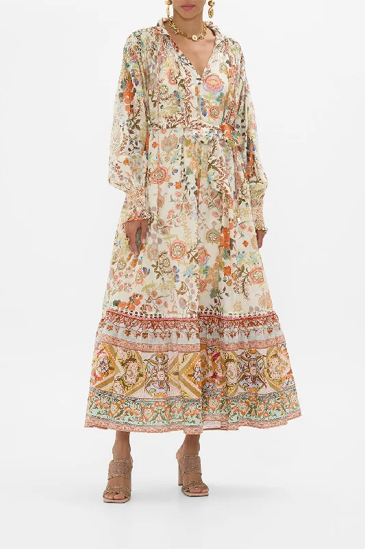 Best Deals Just for You!BLOUSON SLEEVE SMOCKED DRESS IN HONOUR OF HEIRLOOMS