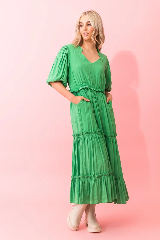 Snag the Best Prices Now!Amelia Cotton Maxi Dress Green