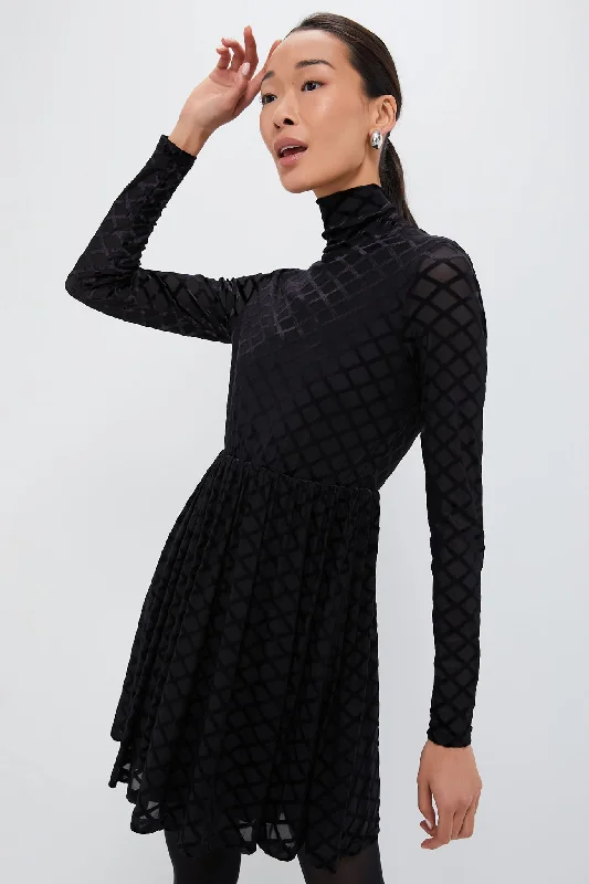 Shop Before It’s Gone!Black Velvet Burnout Rowan Dress