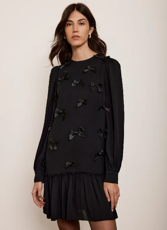 Mega Sale Happening Now!Black Bow Mini Dress