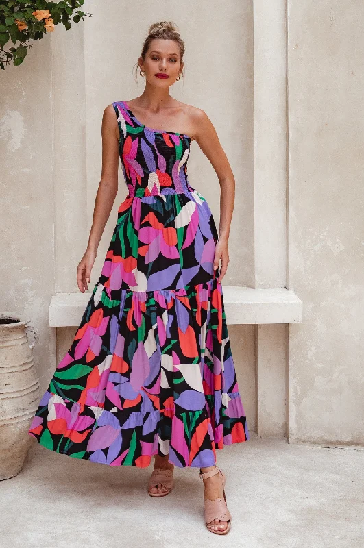 Your Exclusive Offer Awaits!Cassandra One Shoulder Maxi Dress