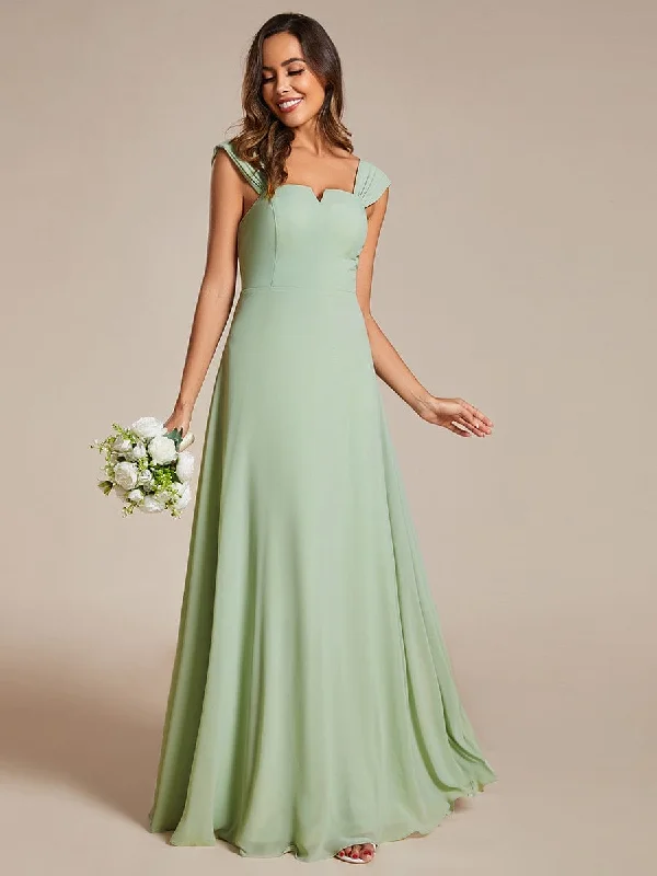 Hurry, Sale Ends Soon!Chic High Waist Square Neck Bridesmaid Dress