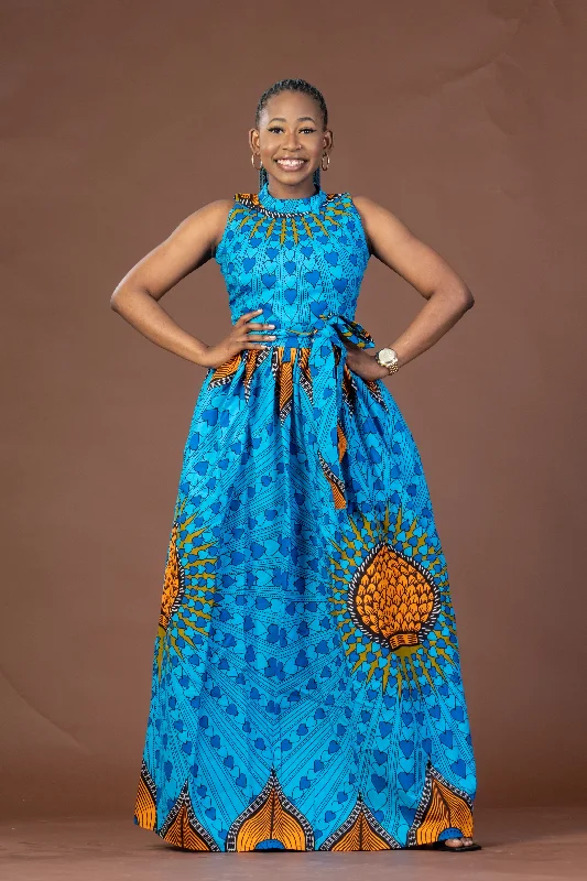 Your Dream Deal is Here!Clara Ankara Maxi Dress | Blue African Print
