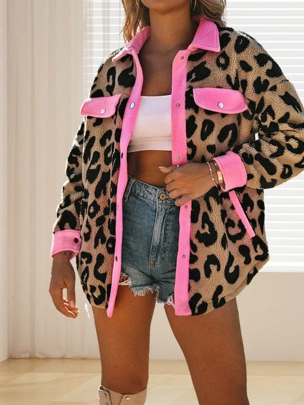 Only a Few Left – Order Now!Leopard Print Polar Fleece Cardigan Jacket For Women