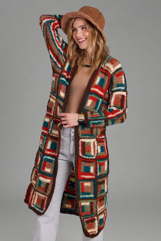Unmissable Offers Await!Crochet Long Cardigan Marrakesh Jacket