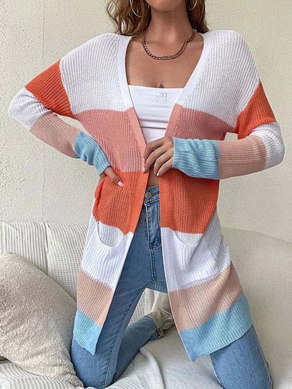 Time to Save Big!Color-block sweater jacket - autumn style