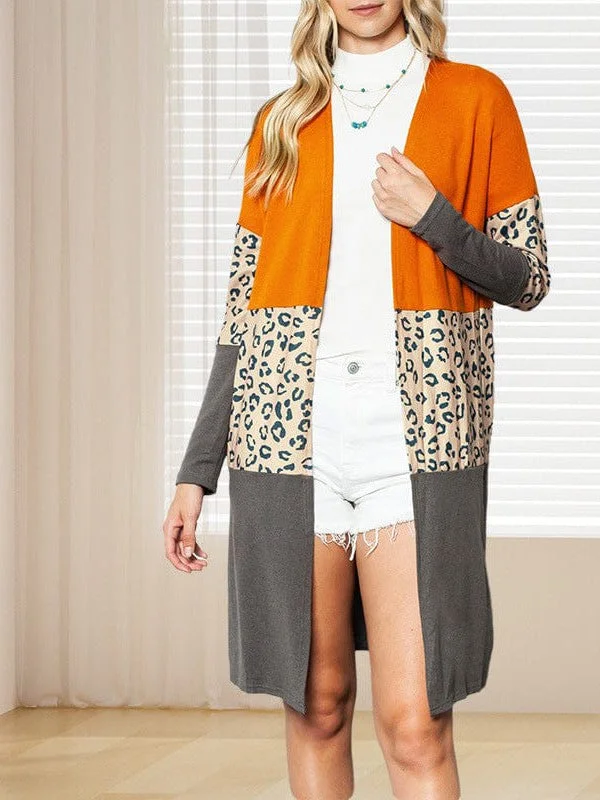 Everything Must Go!Leopard Print French Cashmere Cardigan Jacket Women'S Top