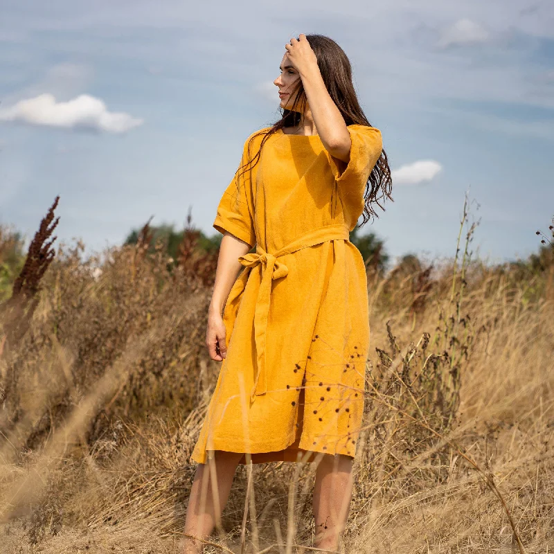 Save Like Never Before!Oversize Dress Olivia Spicy Yellow