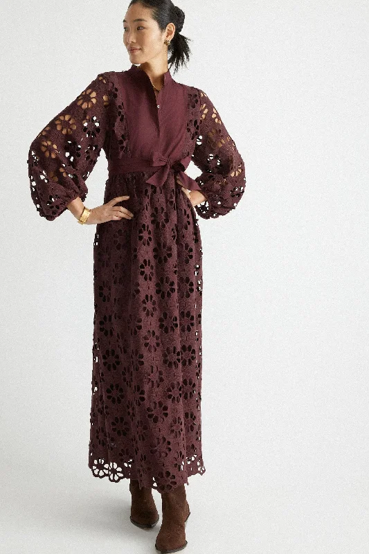 Get More, Spend Less – Shop Now!Merlot Lace Calliope Dress