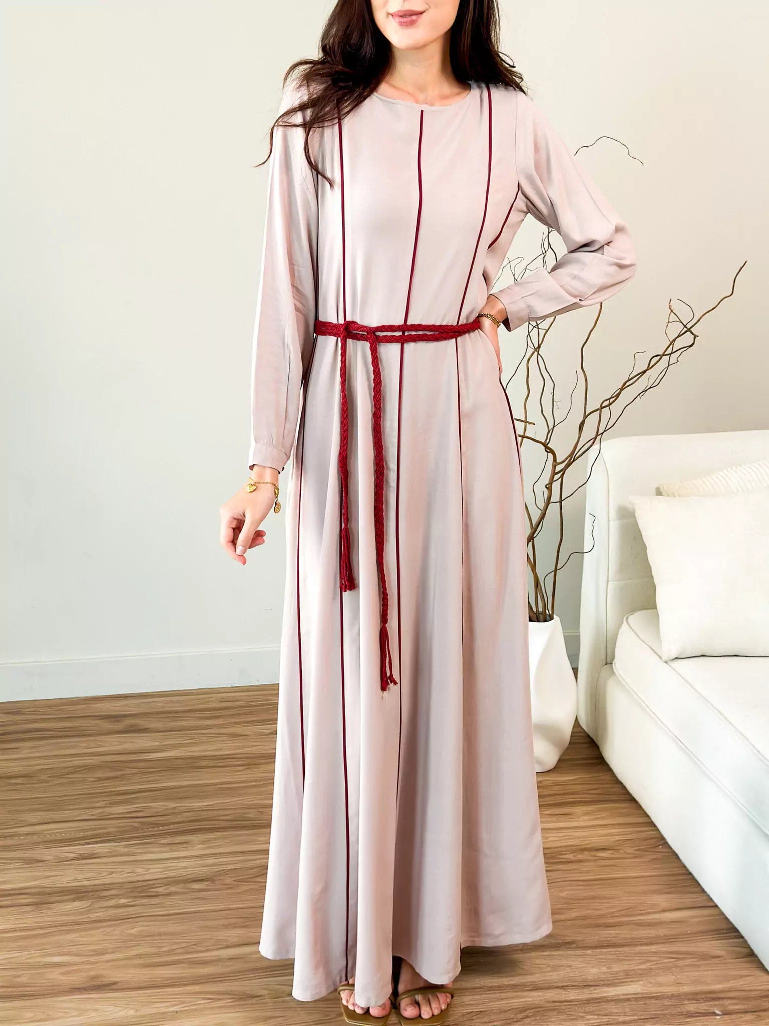 Get More, Spend Less – Shop Now!Oats n Rose Braided Long Dress