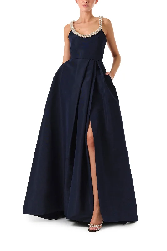 More Discounts, More Joy!Pearl Scoop Neck Gown