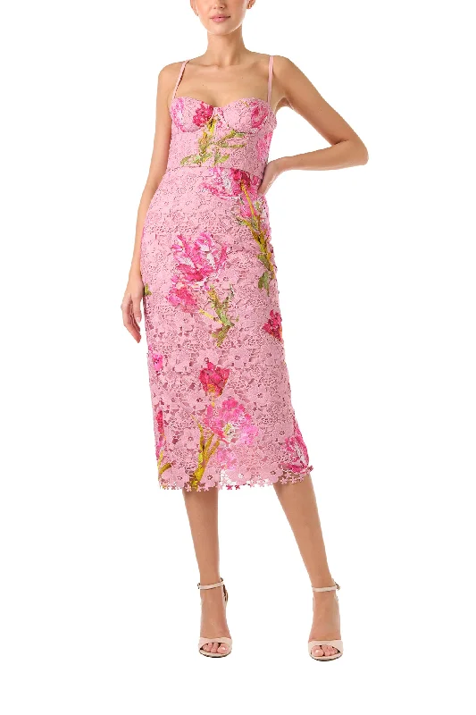 Shop Smart, Save Big!Pink Lace Corseted Dress