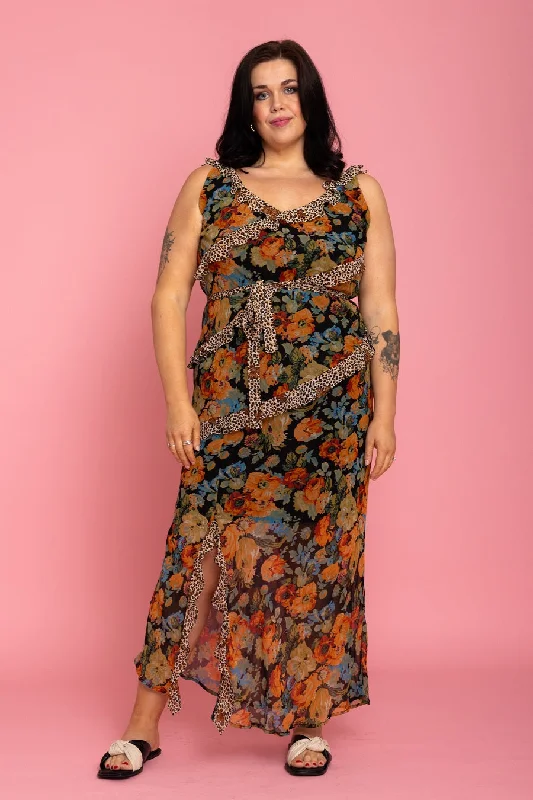 Save More Than Ever!Navy Bias Cut Midi