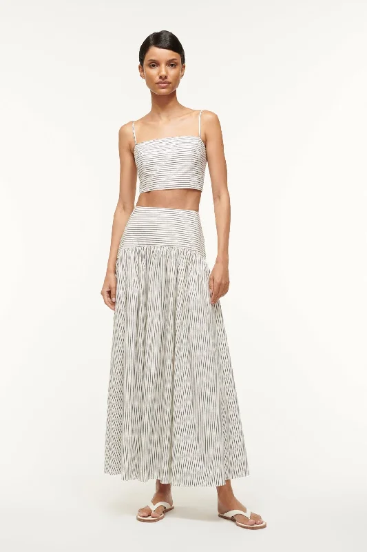 Unlock Huge Savings Now!PROCIDA SKIRT | IVORY MICRO STRIPE