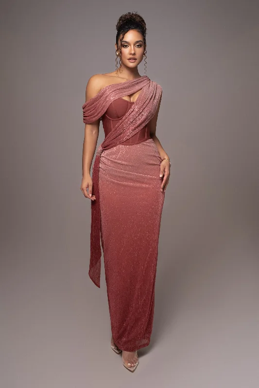Enjoy Huge Discounts Now!Red Celestina Draped Maxi Dress