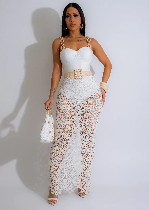 Your Discount is Waiting!So Summer Crochet Maxi Dress White