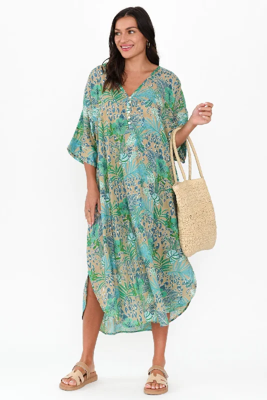 Biggest Sale of the Season!Stella Blue Jungle Cotton Shirt Dress