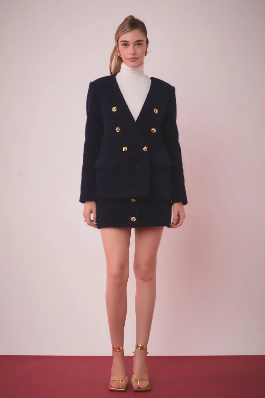 Savings You Can’t Ignore!Structured Lapeless Textured Jacket