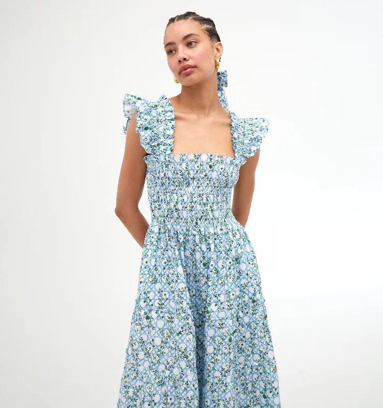 Every Deal is a Steal!The Ellie Nap Dress - Blue Basketweave Vine