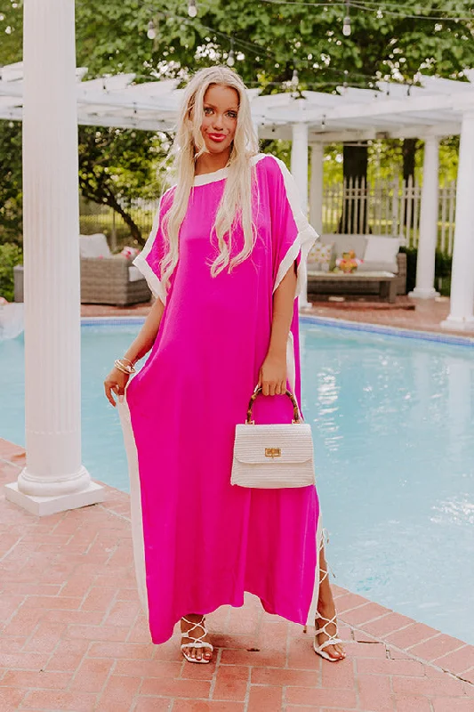 Score Huge Discounts Today!Uptown Happy Hour Caftan Maxi Dress in Orchid