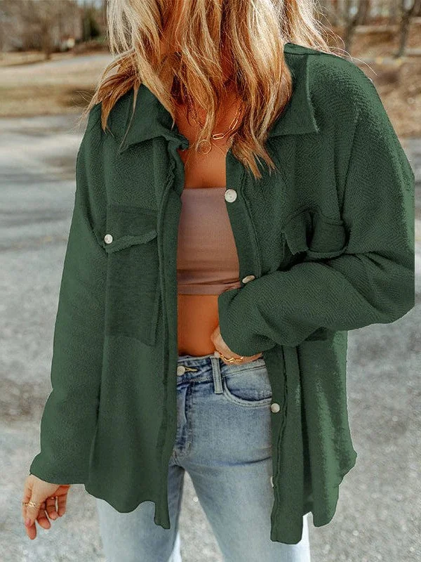 Flash Deals – Act Quickly!Women'S Versatile Cotton Cardigan Jacket With Long Sleeves In Solid Color Flash Deals – Act Quickly!Women'S Versatile Cotton Cardigan Jacket With Long Sleeves In Solid Color