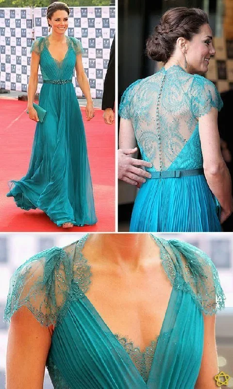Flash Sale – Act Fast!A line chiffon prom dress sexy prom gown      cg23733