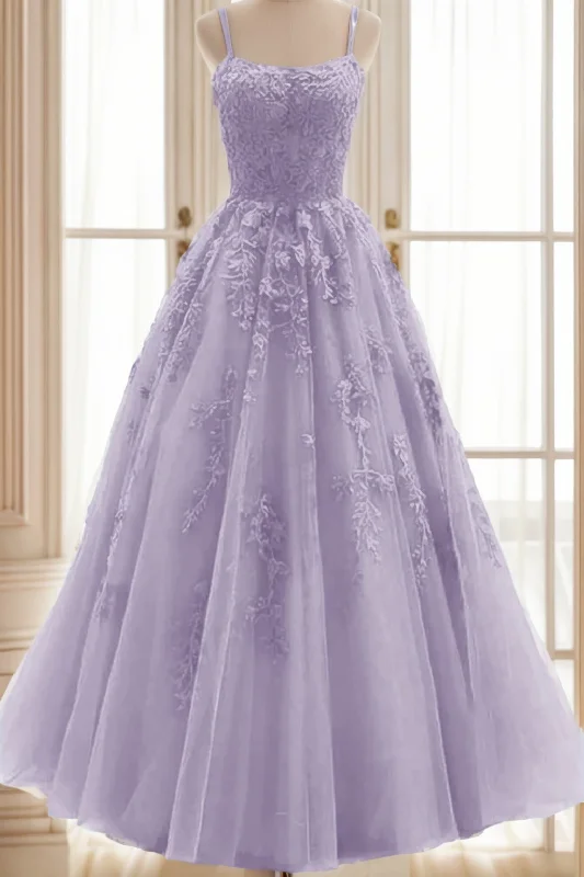 Unbeatable Prices!A-Line Sweep-Brush Train Tulle Prom Dress CS0403