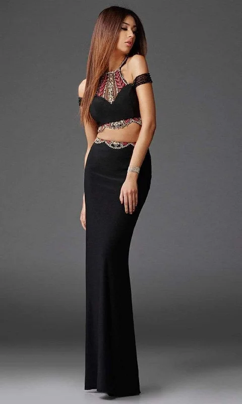Your Favorite Items on Sale Now!Clarisse - 4921 Halter Neck Three-Piece Gown