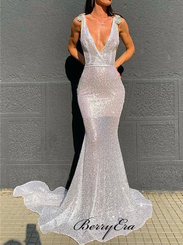 Save More with Every Purchase!Deep V-neck Mermaid Long Prom Dresses, See Through Sexy Prom Dresses Save More with Every Purchase!Deep V-neck Mermaid Long Prom Dresses, See Through Sexy Prom Dresses